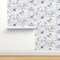 Blue Toile Country Style Hand Drawn Landscape Traditional Collie Toil Ecru Sheep Dog Australian Shepherd Shetland Custom Removable Wallpaper by Spoonflower Peel & Stick Wallpaper 2FT Wide